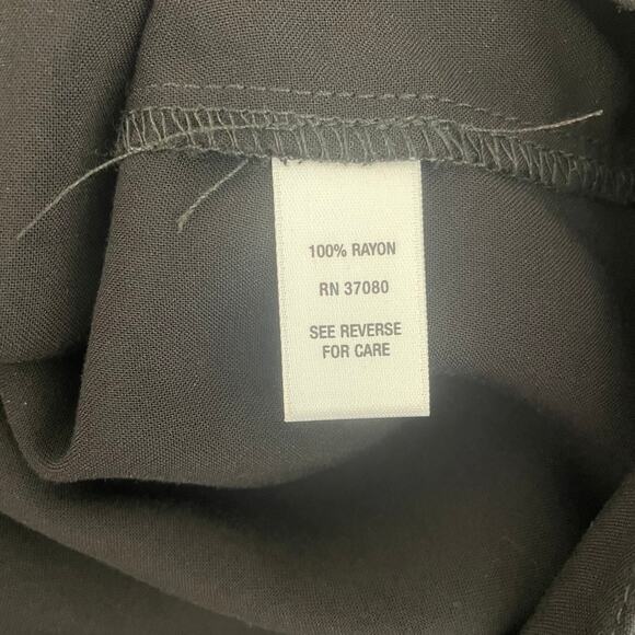 Cato Women Top 18/20 Black Rayon Crochet Inset Boho Witchy Whimsigoth‎ Hippie - Picture 10 of 13